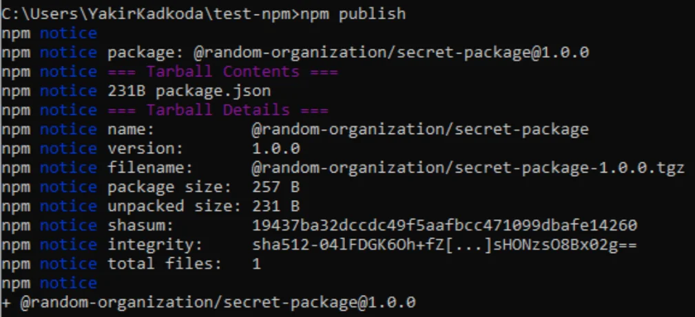 we created a private npm package and uploaded it