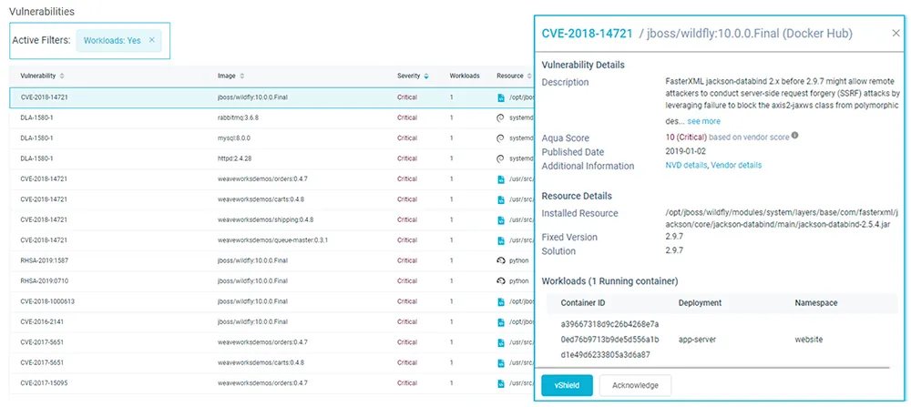 Image Vulnerability scanning