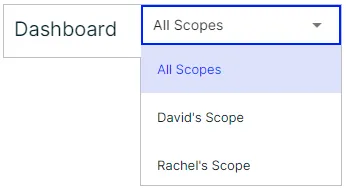 Dashboard scope control