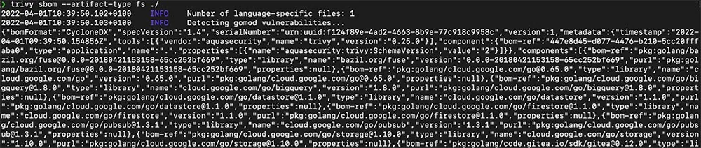 Using-Trivy-sbom-on-a-filesystem