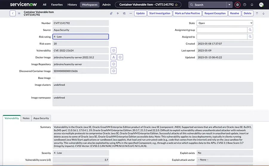 Service Now Integration