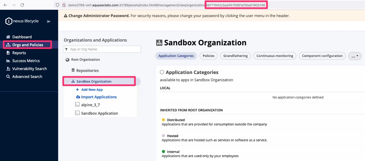 Configuring Aqua's integration in Nexus environment