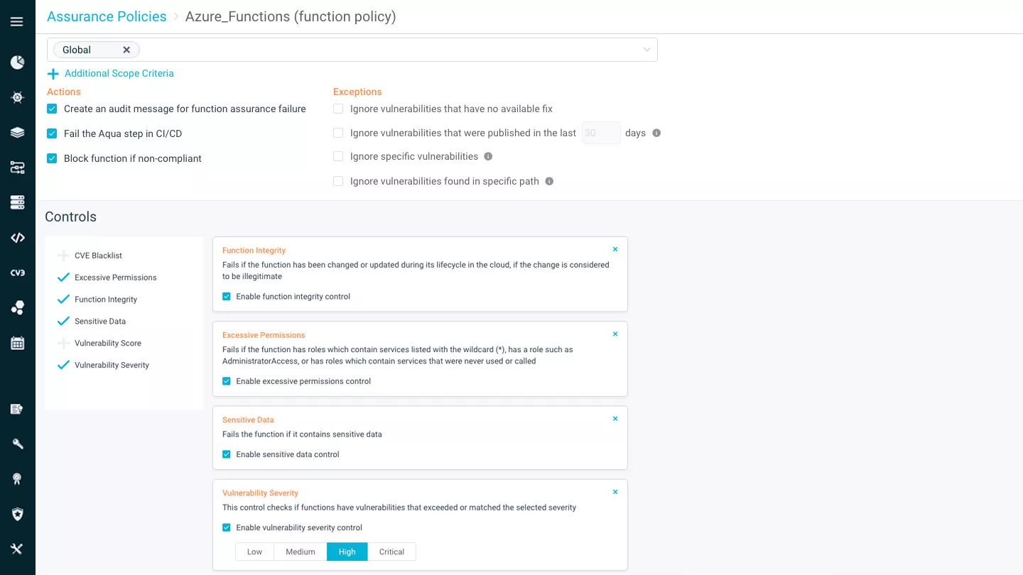 Serverless Function Risk Assessment and Mitigation